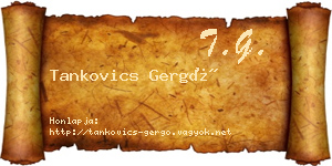 Tankovics Gergő névjegykártya