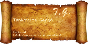 Tankovics Gergő névjegykártya